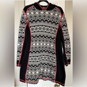 Title Nine KRIMSON KLOVER Mover Maker Sweater Dress Hooded Wool Nordic